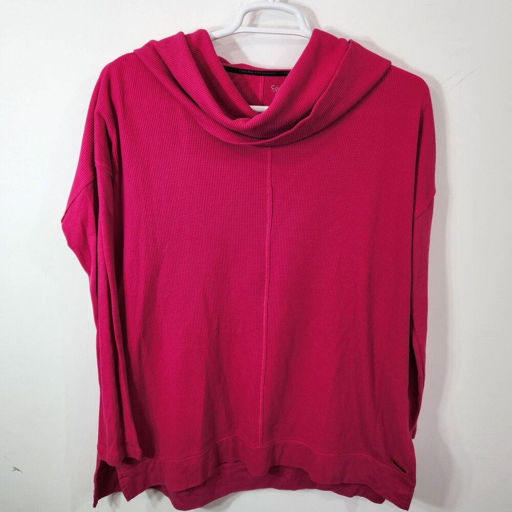 Calvin Klein Performance Quick Dry Cowl Neck Sweatshirt Top Women's XL Pink